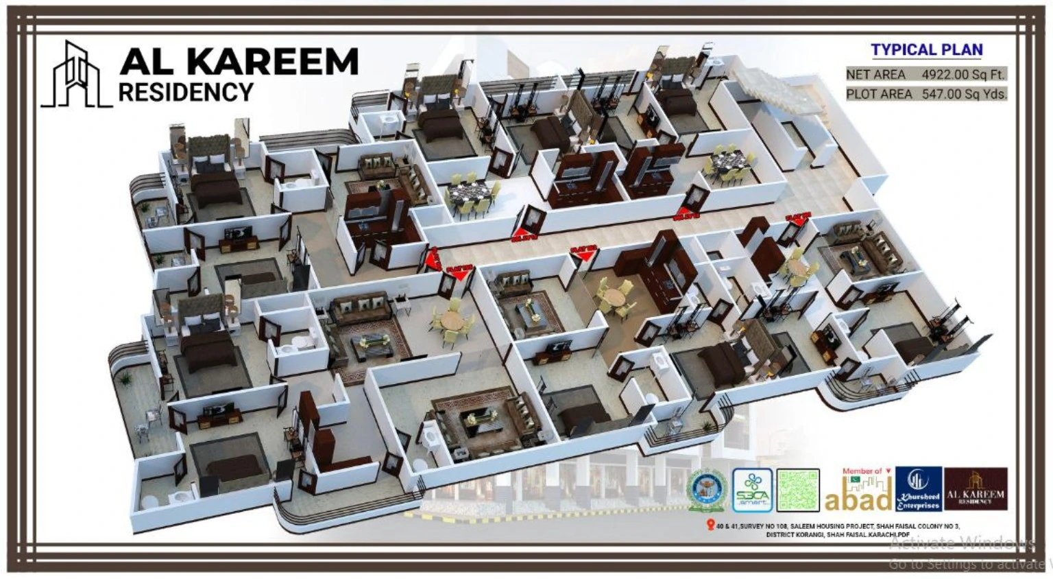Al Kareem Residency typical floor plan