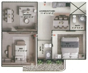 850 sq ft plan